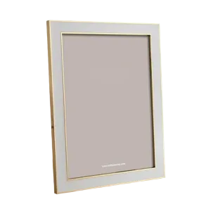 Stone Grey and Gold Frame