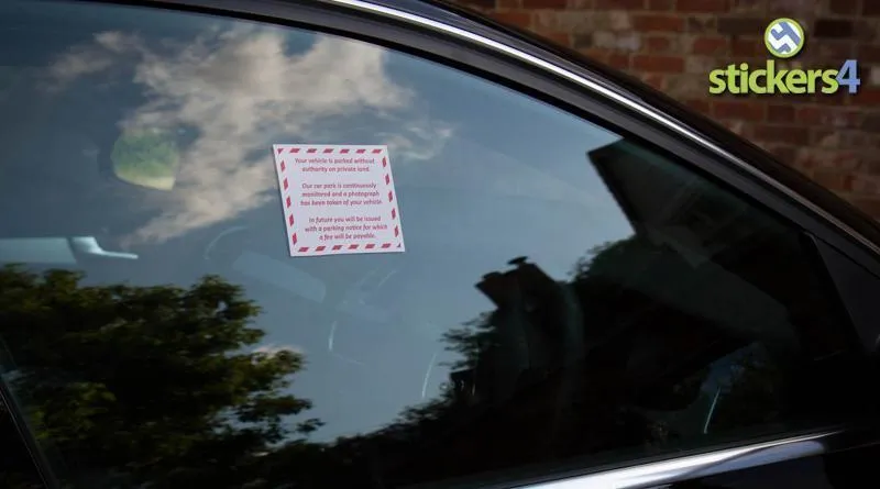 Unauthorised Parking Warning Sticker