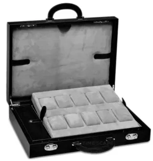 UNDERWOOD (LONDON) - 10-Unit Leather Watch Attache Case | UN120/BLK