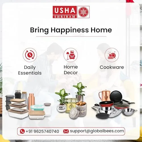 USHA SHRIRAM Ceramic Jars (500 ml) Container For Kitchen Storage Box | Spice Jars For Kitchen | Kitchen Jars & Containers Set With Lid | Air Tight Jars & Containers For Storage | Green