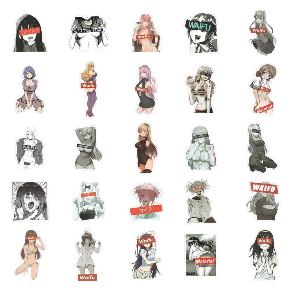 Waifu Ecchi Stickers (10/30/50PCS per pack)