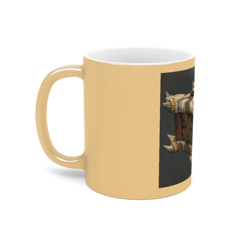 War Raptor Crate Metallic Mug (Silver / Gold)