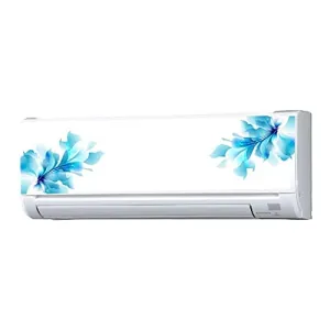 woopme® Blue Flower Petal AC Sticker for Home Bedroom Stylish Split Air Conditioner Multicolor Decor Stickers.