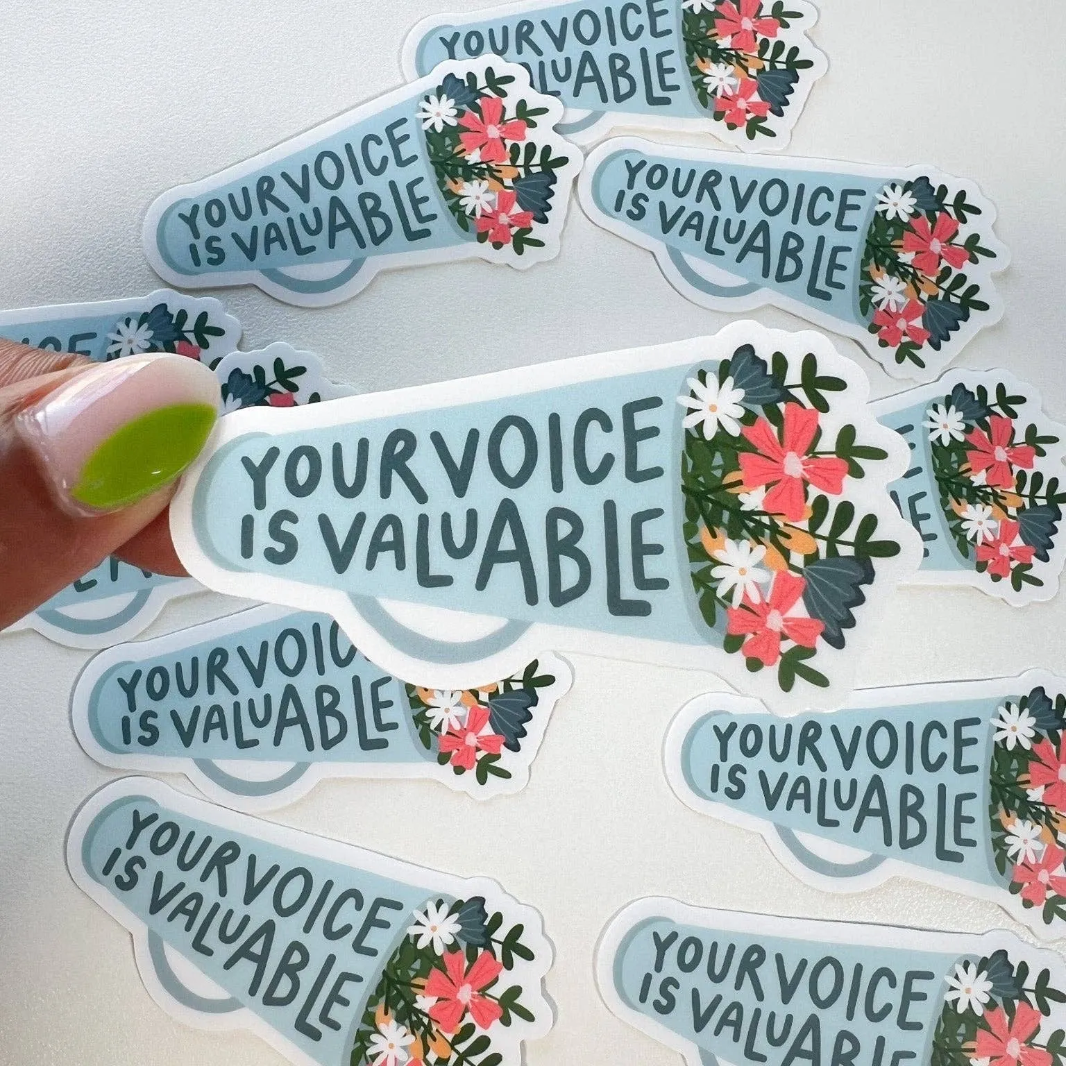 your voice is valuable sticker